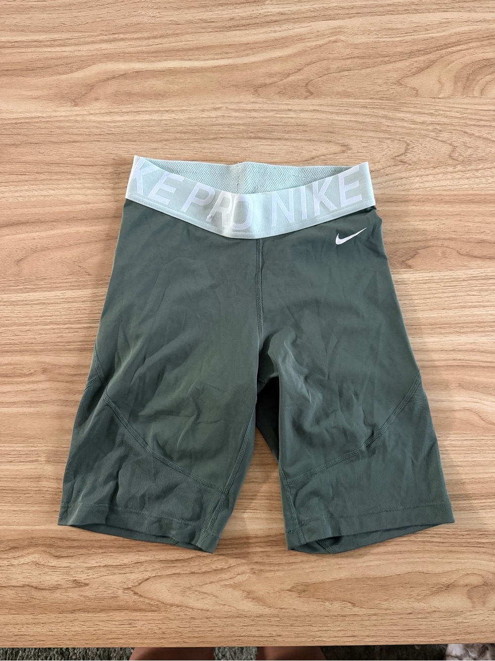 Nike Olive Green Athletic Bike Shorts